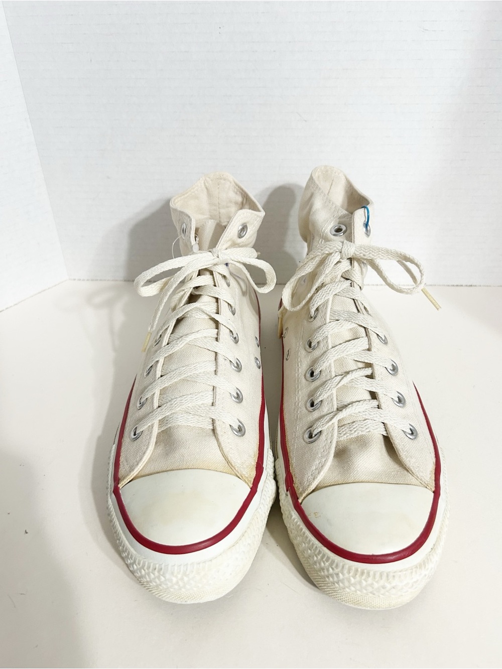 Converse Chuck Taylor All Star High-Top Sneakers – Off-White Canvas – Size 10 - Picture 6 of 10